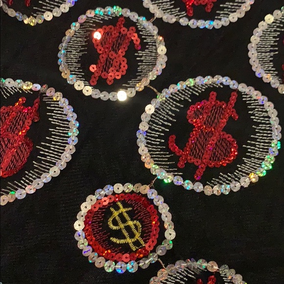 Vintage money bling sequins high low dress - Picture 5 of 6